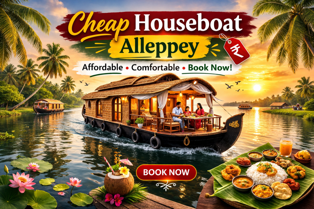 cheap houseboat alleppey