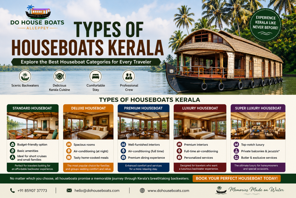 Types of Houseboats Kerala: Top 5 Guide for Travelers